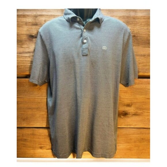 Travis Mathew Mens Gray Pima Cotton Blend Polo Large - Picture 1 of 7
